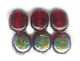 Half Rainbow Glass Beads - click here for large view
